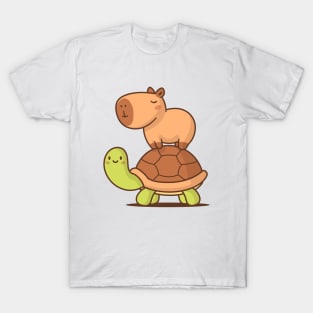 Capybara and Turtle T-Shirt